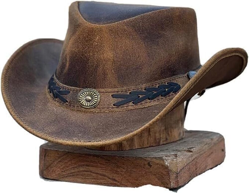 6822 Leather Cowboy hat Shapeable into Outback hat Australian Hats & US